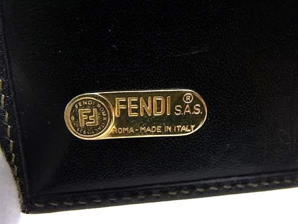 Fendi Wallet Zucca 079 Brown Canvas Leather Trifold