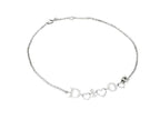 Dior Necklace Silver Metal Rhinestone Logo