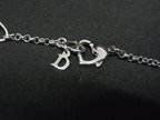 Dior Necklace Silver Metal Rhinestone Logo