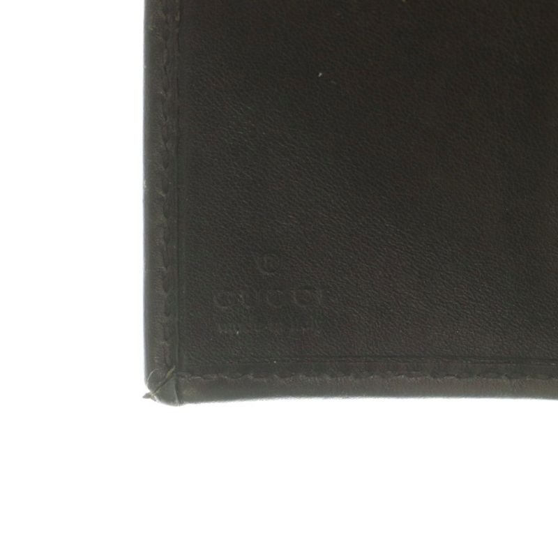 Gucci Business Card Case Canvas Beige Brown