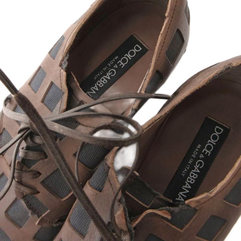 Dolce & Gabbana Andolce&gabbana Lace Up Net Leather Bicolor 5.5