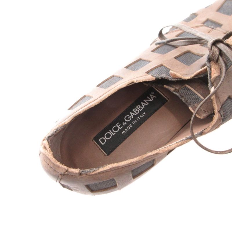 Dolce & Gabbana Andolce&gabbana Lace Up Net Leather Bicolor 5.5