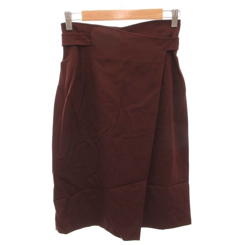 Gucci Vintage Tight Skirt with Belt Knee Length 40 Gold Bordeaux