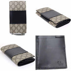 Gucci Bicolor Wallet GG Supreme Beige Ebony