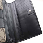 Gucci Bicolor Wallet GG Supreme Beige Ebony