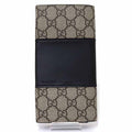 Gucci Bicolor Wallet GG Supreme Beige Ebony