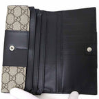 Gucci Bicolor Wallet GG Supreme Beige Ebony