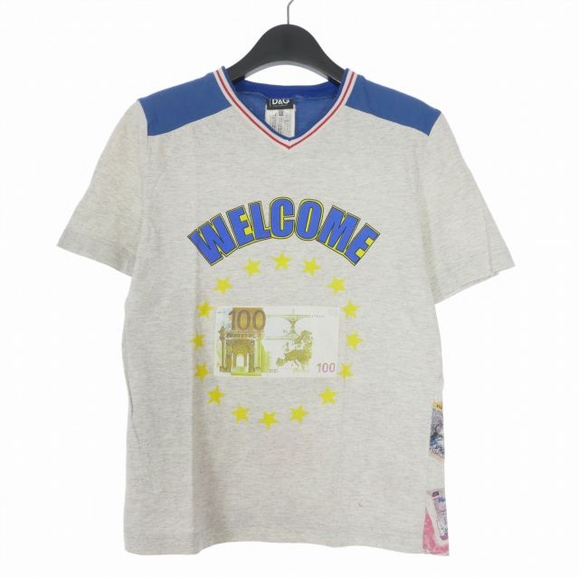 Dolce & Gabbana D&G Double Sided Print V-neck T-Shirt