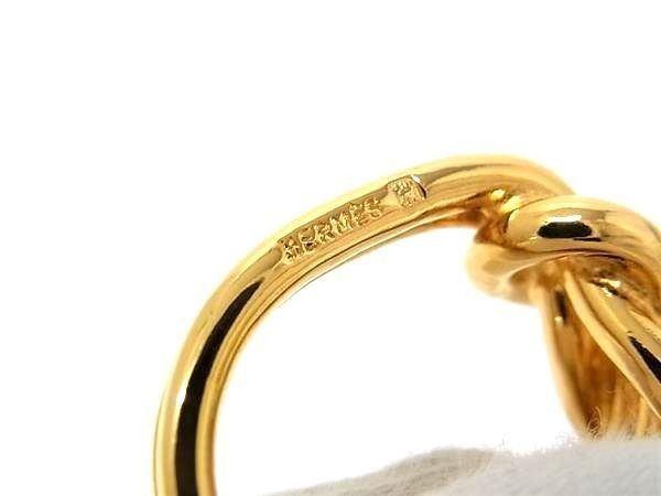 Hermes Scarf Ring Attachment Gold Metal