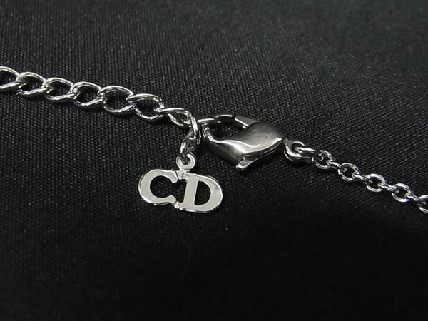 Dior Necklace Silver Metal Stone