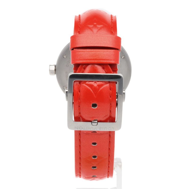 Louis Vuitton Tambour Heart Love Watch Stainless Steel Quartz 1 Silver Red White