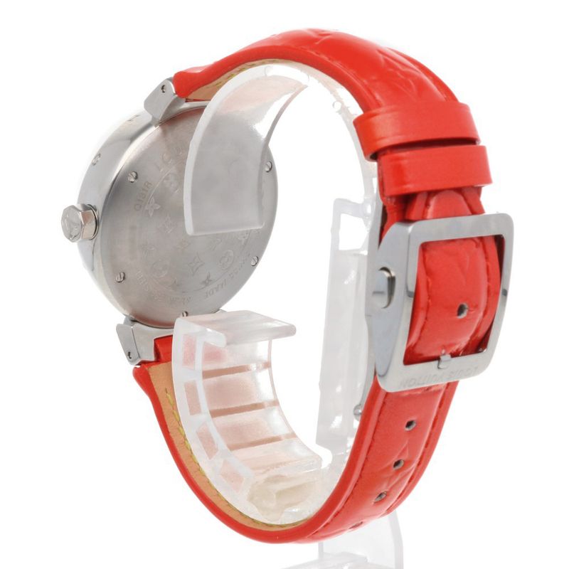 Louis Vuitton Tambour Heart Love Watch Stainless Steel Quartz 1 Silver Red White