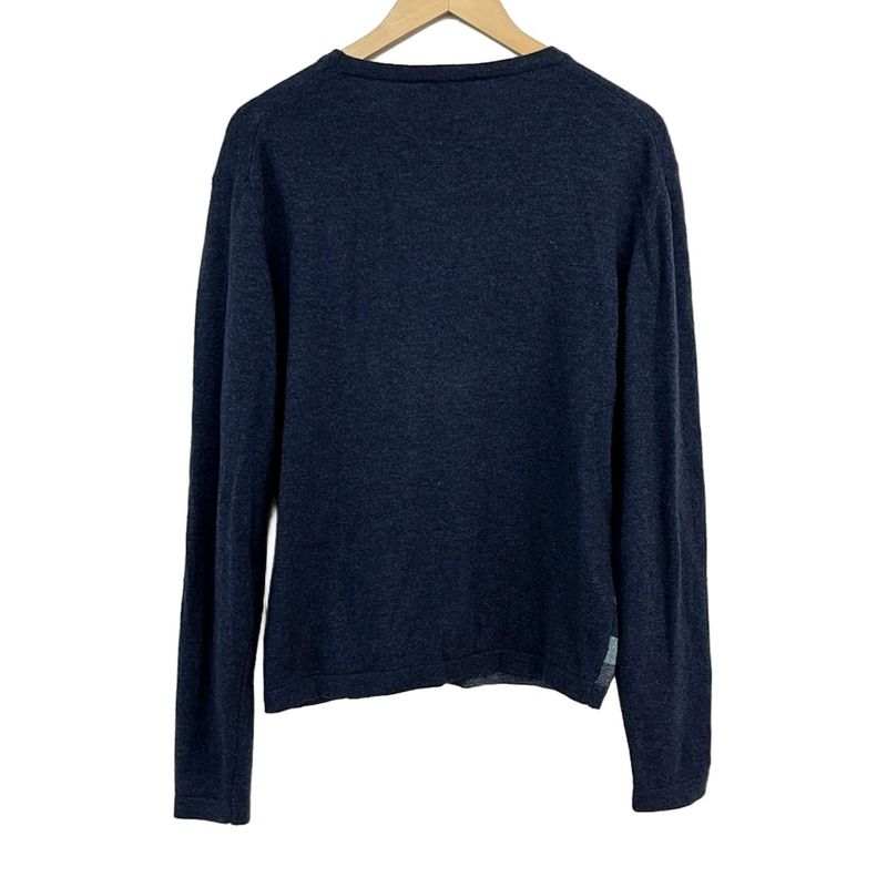 Balenciaga BB Long Sleeve Sweater 3 Navy Blue Gray