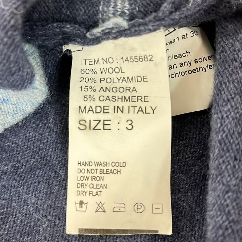 Balenciaga BB Long Sleeve Sweater 3 Navy Blue Gray