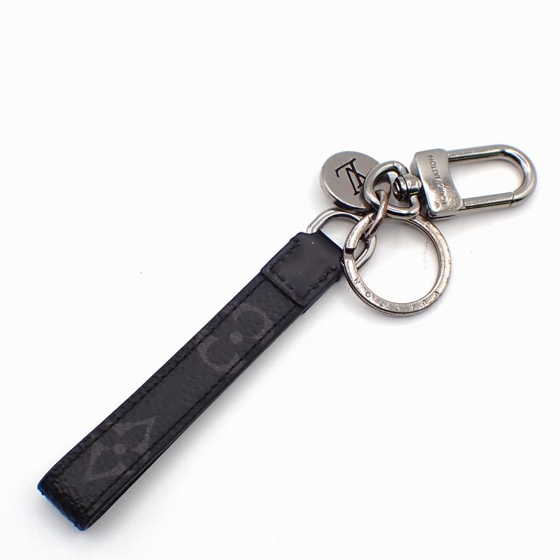 Louis Vuitton Key Folder Porte Cles Dragonne White Leather Ring