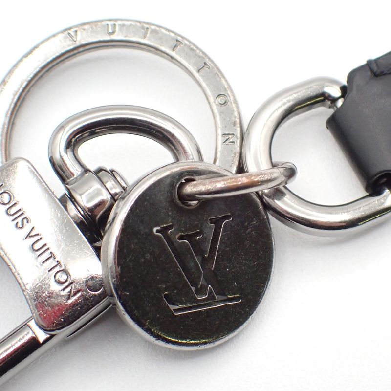 Louis Vuitton Key Folder Porte Cles Dragonne White Leather Ring