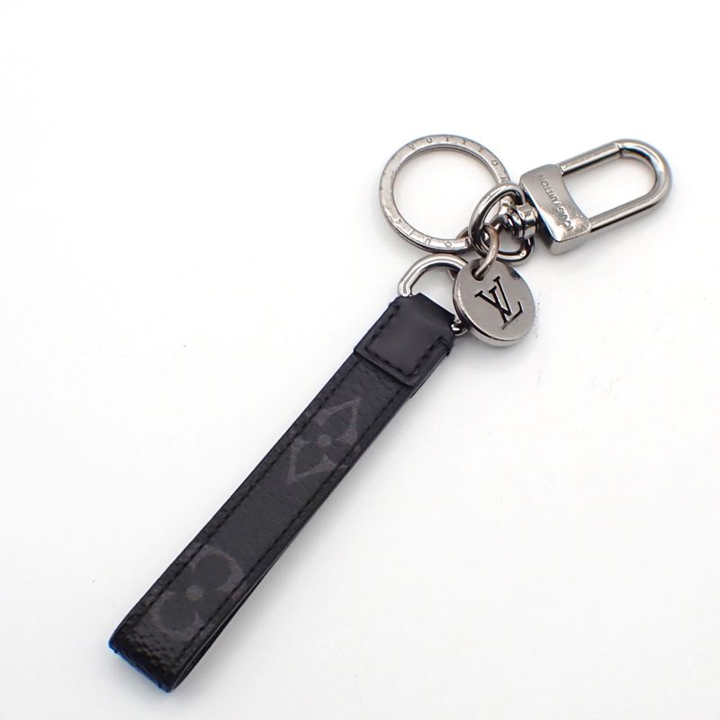 Louis Vuitton Key Folder Porte Cles Dragonne White Leather Ring