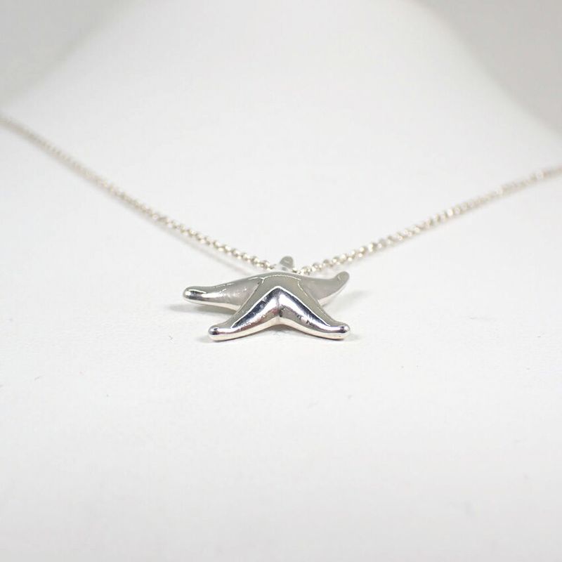 Tiffany & Co 925 Star Fish Pendant Necklace