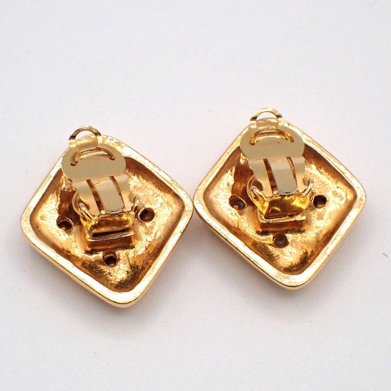Chanel Earrings Diamond Gold