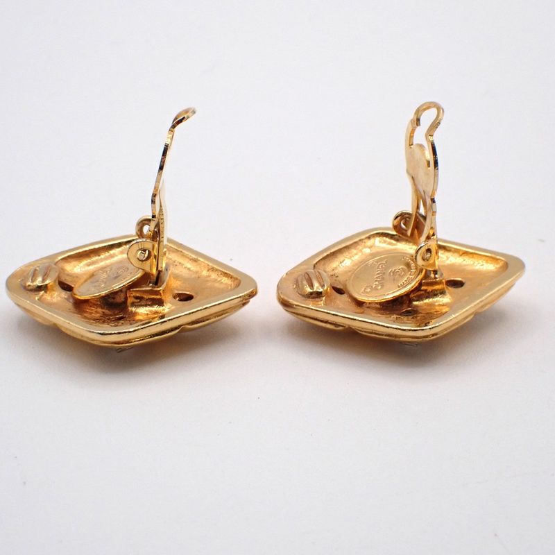 Chanel Earrings Diamond Gold