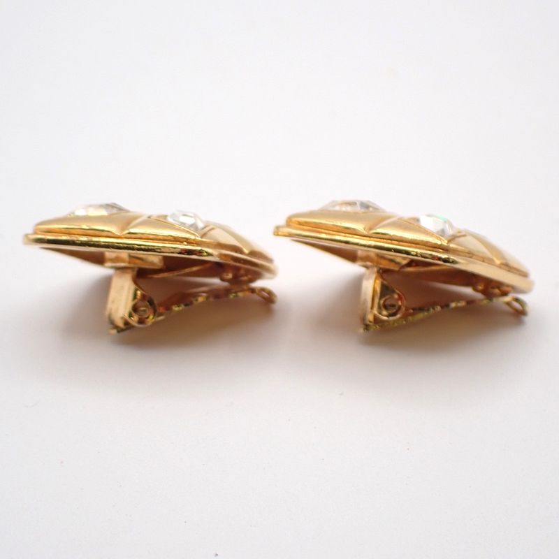 Chanel Earrings Diamond Gold