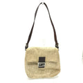Fendi Shoulder Bag Zucca Mamma Bucket Canvas Beige