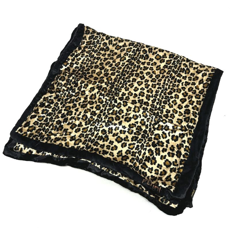 Fendi Shawl Leopard Print Velour Brown Black