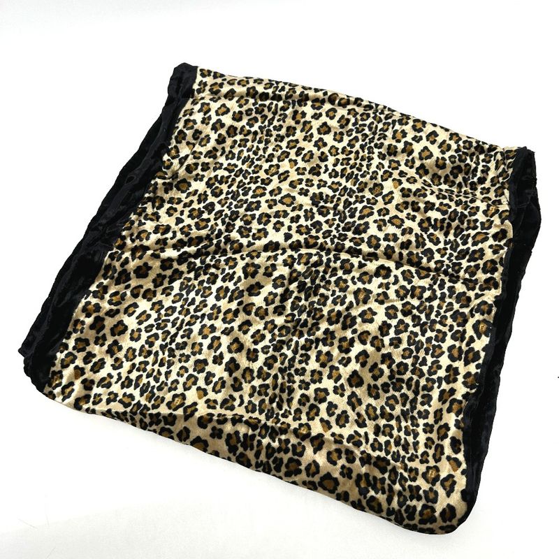 Fendi Shawl Leopard Print Velour Brown Black