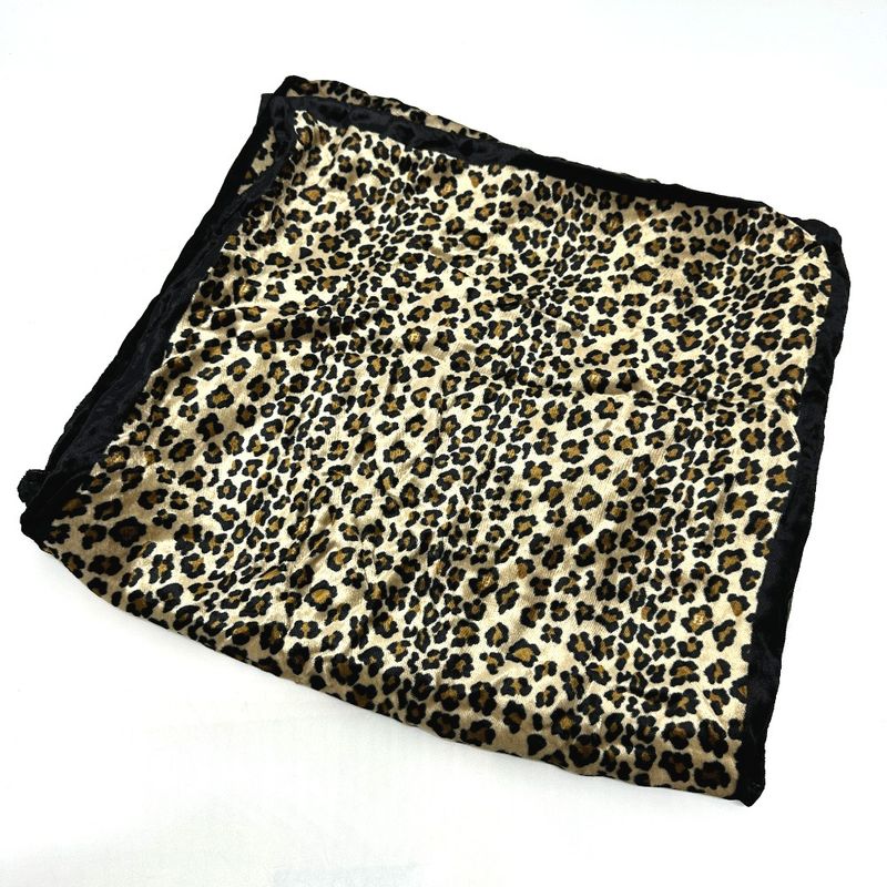 Fendi Shawl Leopard Print Velour Brown Black