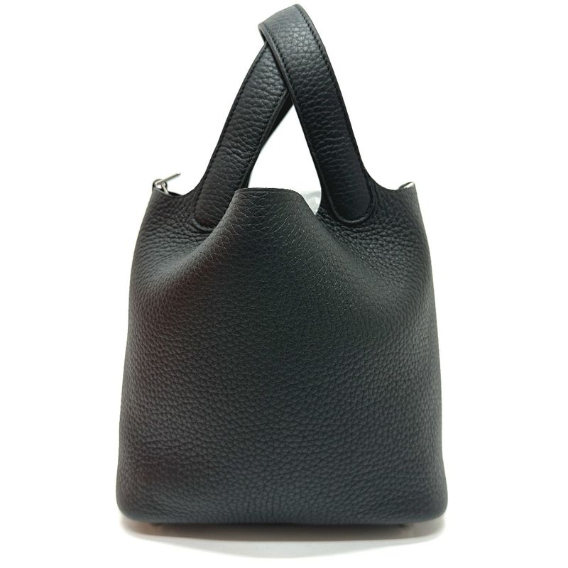 Hermes Handbag Picotin Lock PM Taurillon Clemence Black