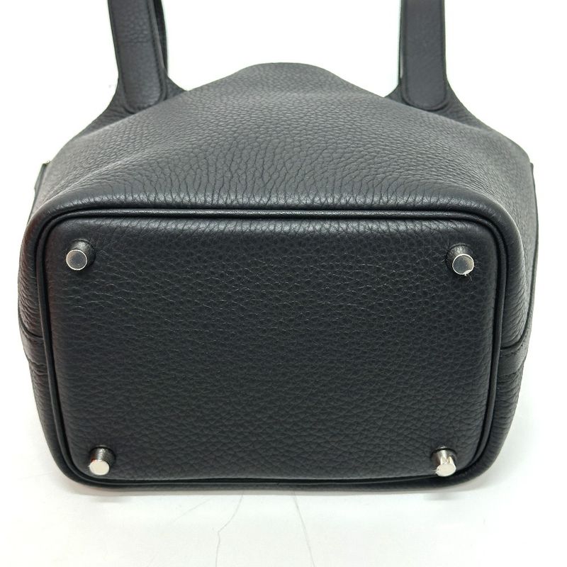 Hermes Handbag Picotin Lock PM Taurillon Clemence Black