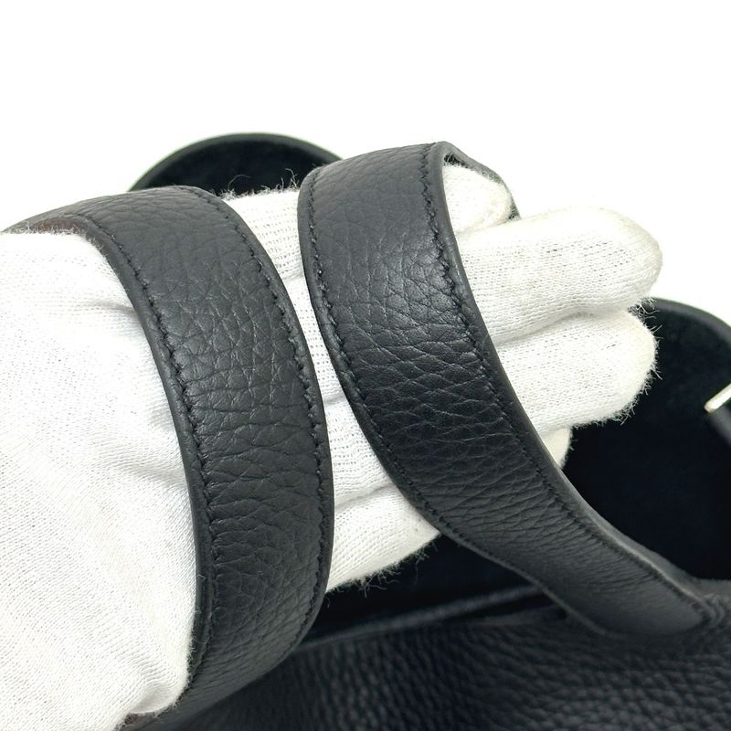 Hermes Handbag Picotin Lock PM Taurillon Clemence Black
