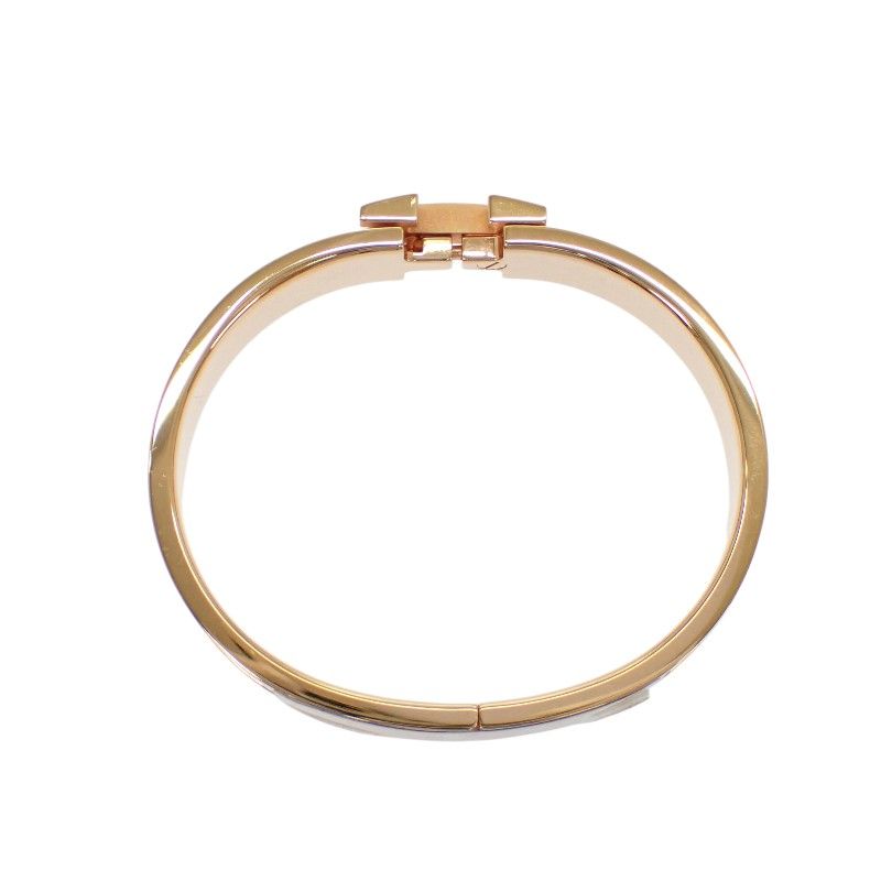Hermes Enamel Bracelet Click White Gold