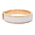 Hermes Enamel Bracelet Click White Gold