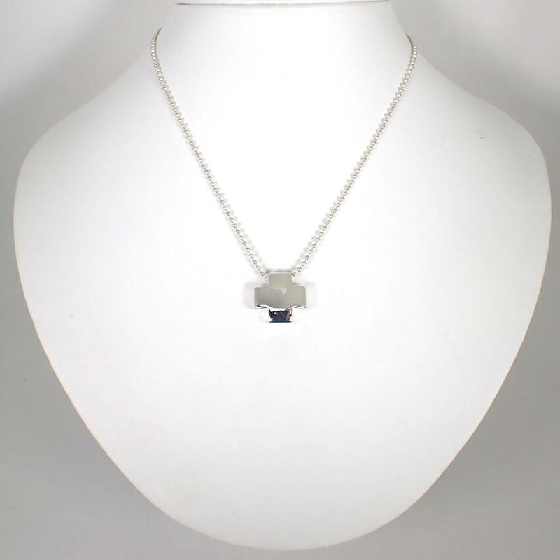 Tiffany & Co 925 Roman Cross Pendant Necklace