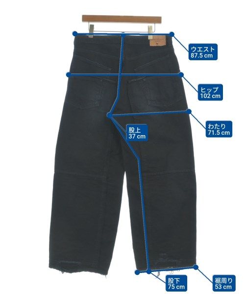 Balenciaga Denim Pants Double Knee Cotton Indigo