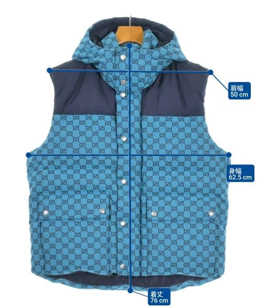 Gucci Down Jacket Vest Blue Navy