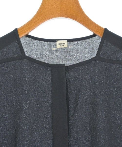 Hermes Blouse Cotton Blue Navy
