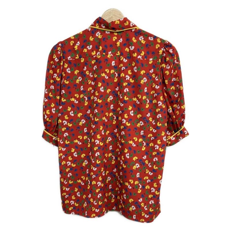 Celine Short Sleeve Top 38 M Red Yellow Multi X Multi