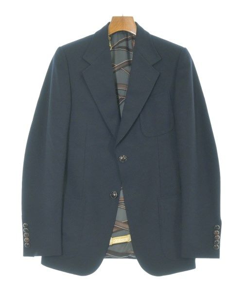 Gucci Tailored Jacket Wool Silk Navy Blue