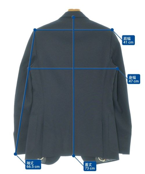 Gucci Tailored Jacket Wool Silk Navy Blue