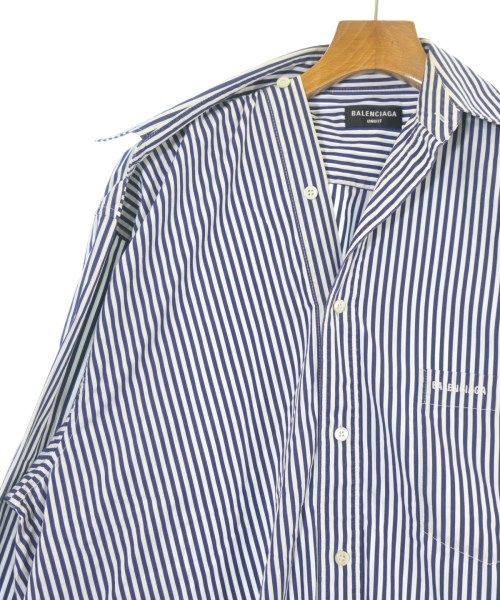 Balenciaga Casual Shirt Cotton Navy White