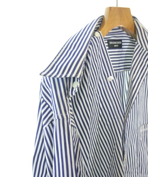 Balenciaga Casual Shirt Cotton Navy White