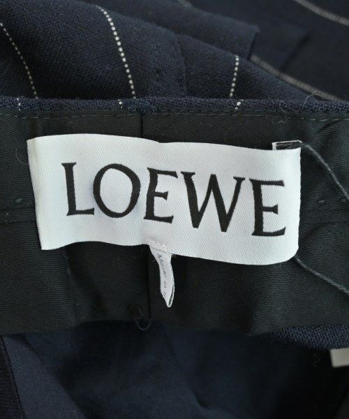 Loewe Trousers Pants Wool White Navy