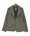 Chanel Jacket Wool Silk Black Beige