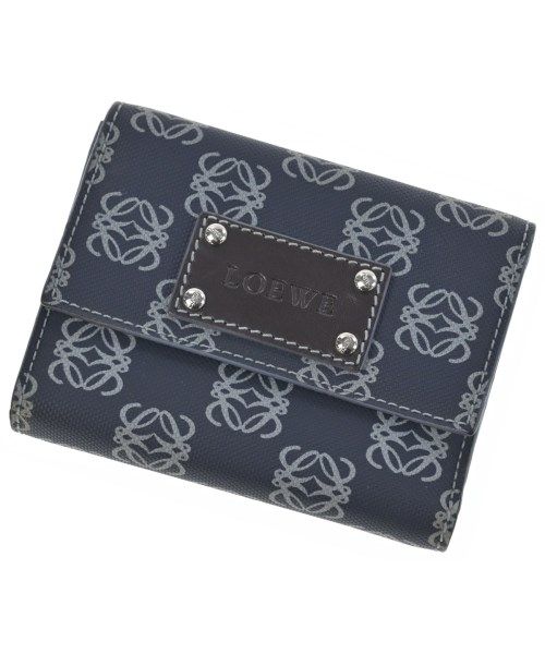 Loewe Wallet Coin Case Navy Gray