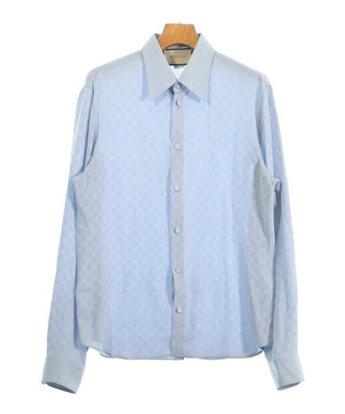 Gucci Casual Shirt Silk Blue Light