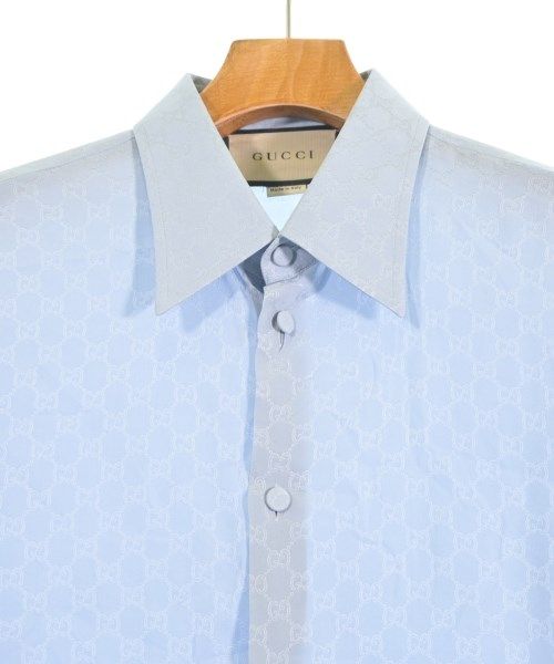 Gucci Casual Shirt Silk Blue Light