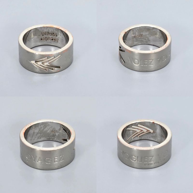 Louis Vuitton Ring Vvv M Cutout Triple Volez Voguez Voyagez Metal