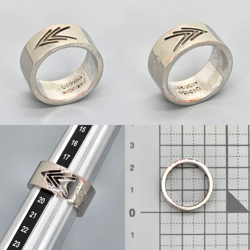 Louis Vuitton Ring Vvv M Cutout Triple Volez Voguez Voyagez Metal